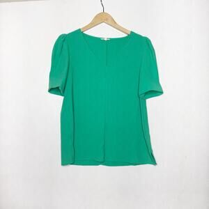 JODIFL Green Popover Blouse